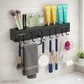 Kitchen Shelf Wall Mount Knife Holder,Towel Hanger, Spatula Ladle Hanging Hooks, Cutlery Holder Storage Rack High Grade Metal Multi-Purpose (44 x 4.5 x 8cm)