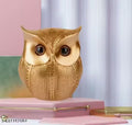 Modern Classy Lucky Owl Resin Art Figure Showpiece Beautiful Home Decor Items (Golden - Pack of 1