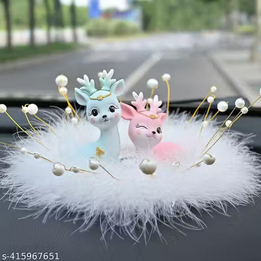 Animal Statue Gifts Crafts for Living Room Bedroom Cafe Blue Pink Home and Garden | Home Decor | Figurines Resin Figurine (Set Of 2)
