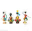 Set of 4 Colorful Tribal Musician Figurines | 6 Inch Metal Handcrafted Rajasthani Dancers & Musicians | Traditional Indian Home Décor Showpiece | Table Decor, Gift Item, Festival Return Gifts