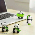 4-PCS Miniature Panda Figurines kit, Cute Resin Panda Statue- Fairy Garden Decor, Cake Topper, Car & Home Office Desk Ornament, Resin Animal Figures for DIY Craft