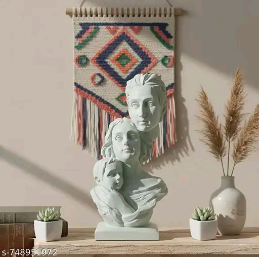 Father Mother Child showpiece for home decoration