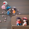 Cute Couple Miniature Figurines Romantic Love Showpiece for Home Decor – Kawaii Boy & Girl Resin Statue with Heart Balloon, Desk Decoration, Gift for Valentine’s Day, Anniversary, Birthday & Room Decor