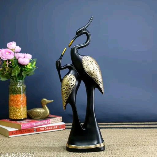 Artblitz Kissing Duck Showpiece Pair of Swan Statue Showpiece For Home Living Room Decor | Swan Couple Showpiece & Collectibles| Vastu Decorative Figurine-14*5 Inches