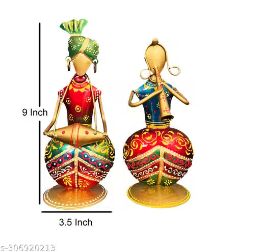 Multicolor Musician Statue Set for Home, Office, Gifting