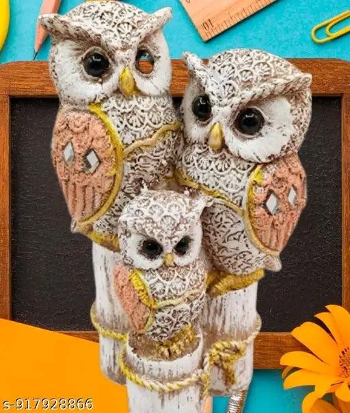Cute Resin Joint Owl Sculpture, Vintage Sculpture Tabletop Crafts Figurines Collectible Prop Owl Figurines Decor Sets, Table Desk Ornament, Owl Family Sculpture Owls Statue Gifts House, Tabletop Shelf Decor, Outdoor Garden Yard Statue Decoration