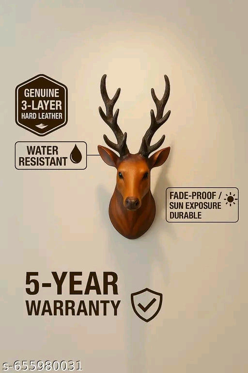 Deer Head Wall Decor (Set of 2) | Buy 1 Get 1 Free | Premium Home Decoration