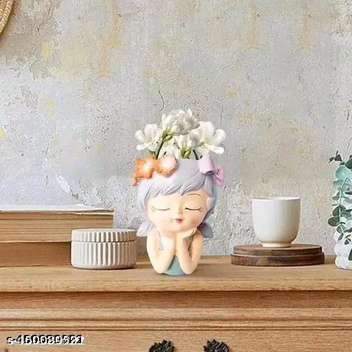 Head Planter Pot Resin Succulent Planter Little Girl Flower Pot, Human Face Cactus Plants Container Bonsai Holder Thumb Pot Fairy Figurine Statue Planters with Drainage Decor Gift (Colorful)
Name: Head Planter Pot Resin Succulent Planter Little Girl Flowe