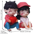 Cute Couple Showpiece Decorative Figurine for Home Decor | Romantic Boy & Girl Statue with Heart | Resin Love Doll for Bedroom, Living Room, Anniversary, Valentine Gift | Tabletop Decoration | Gift for Couples & Newlyweds