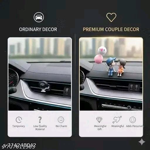 Cute Love Couple Car Decor – Romantic Couple with Balloon Plastic Dashboard Ornament & Desk Decoration Showpiece | Multicolor Car Interior Accessory
Name: Cute Love Couple Car Decor – Romantic Couple with Balloon Plastic Dashboard Ornament & Desk Decorati