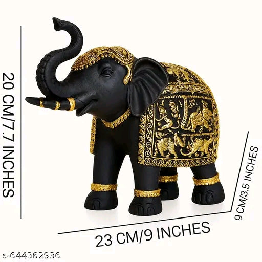 Elephant Statue. Elephant Decor Brings Good Luck, Health, Strength. Elephant Gifts for Women, Mom Gifts. Decorations Applicable Home, Office, Bookshelf TV Stand, Shelf, Living Roomsize- 23x9x20 cm