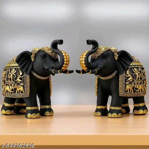 Elephant Statue. Elephant Decor Brings Good Luck, Health, Strength. Elephant Gifts for Women, Mom Gifts. Decorations Applicable Home, Office, Bookshelf TV Stand, Shelf, Living Roomsize- 23x9x20 cm