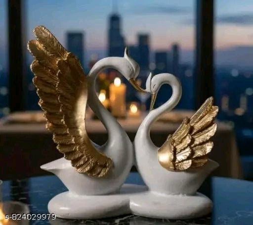 Shanid decor collection Beautiful and Stylish Duck pair showpiece for home decoration or office decoration and Reception decoration or hotel and table decoration.