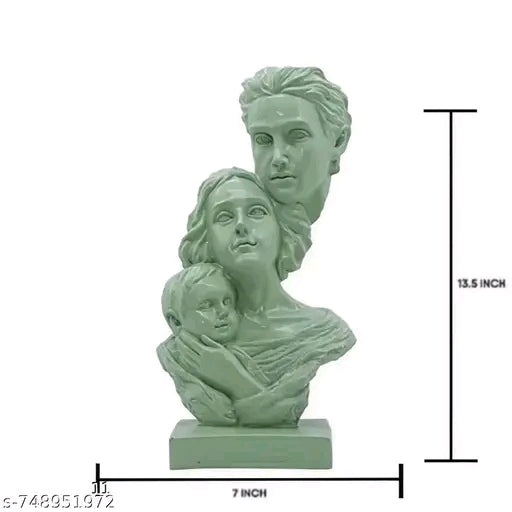 Father Mother Child showpiece for home decoration