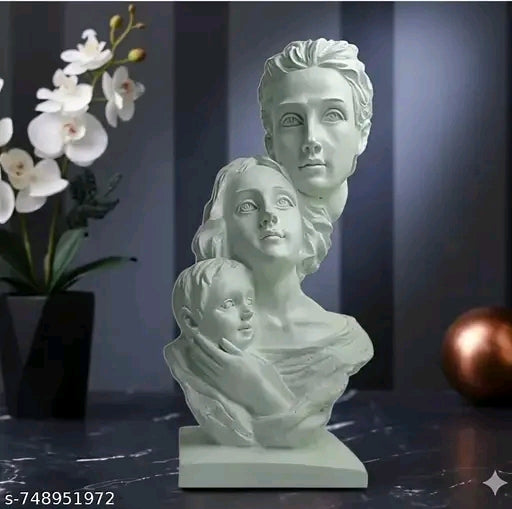 Father Mother Child showpiece for home decoration
