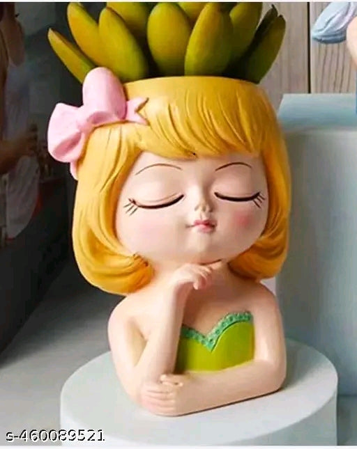 Head Planter Pot Resin Succulent Planter Little Girl Flower Pot, Human Face Cactus Plants Container Bonsai Holder Thumb Pot Fairy Figurine Statue Planters with Drainage Decor Gift (Colorful)
Name: Head Planter Pot Resin Succulent Planter Little Girl Flowe
