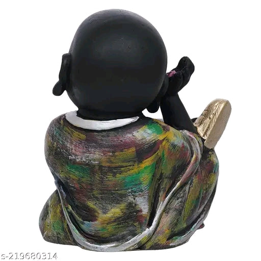 Decorative Monk Buddha Showpiece – Handcrafted Resin Idols for Living Room
