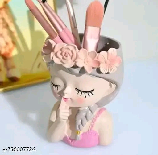 Dopin @#$Head Planter - Set of 2 | Cute Cartoon Design | Mini Succulent Flower Pot with Drainage System Option | Ideal for Succulents and Small Plants (Withot Plant)