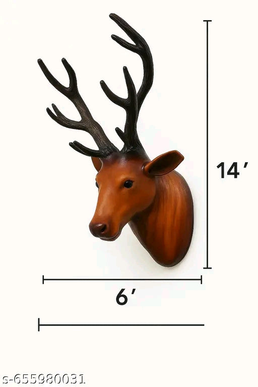 Deer Head Wall Decor (Set of 2) | Buy 1 Get 1 Free | Premium Home Decoration