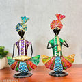 Handicrafy Metal Decorative Musician Showpiece Set Of 2